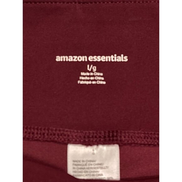 Amazon Essentials Maroon Performance Mid-Rise Athletic Leggigs SIZE-LARGE - Picture 3 of 4